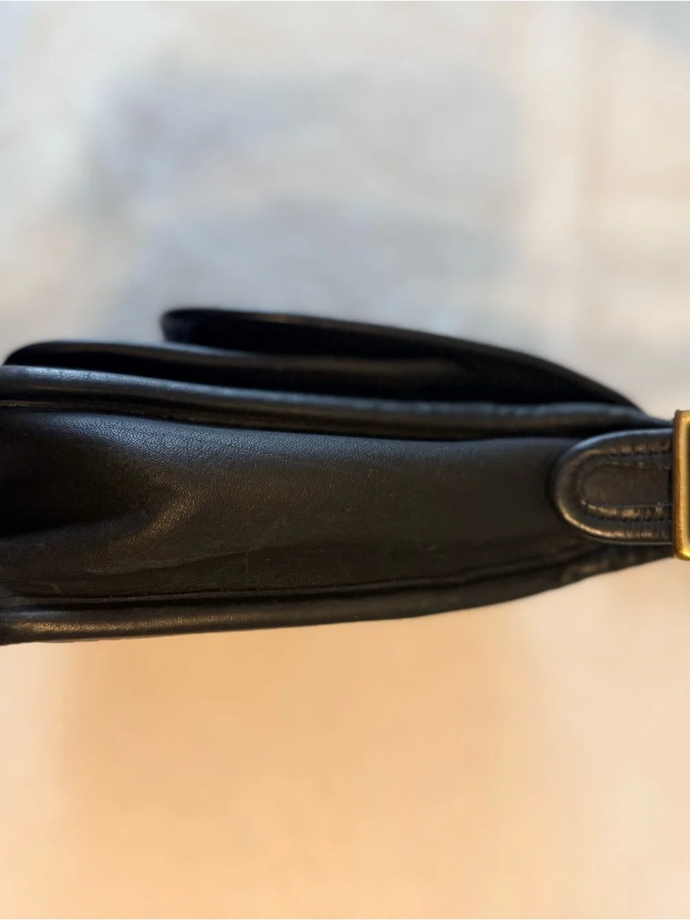 Coach Rambler Black Leather Crossbody Bag